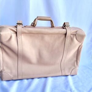 Extremely Rare! J. Crew Collection Pink Leather Suitcase, Excellent Condition!
